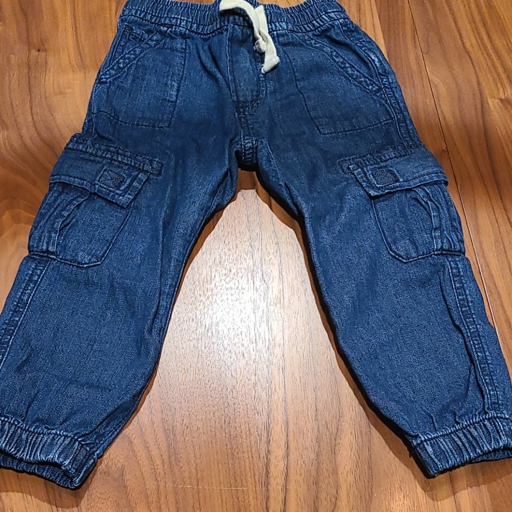 Gap Toddler Boys Denim Cargo Drawstring Joggers